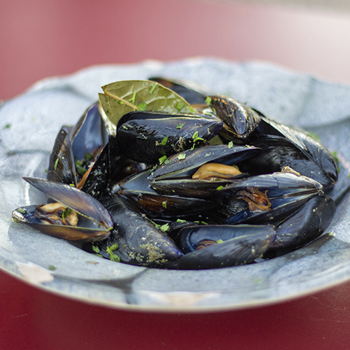 Mejillones al vapor