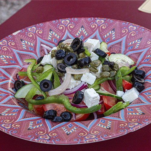 Ensalada de queso de cabra y tomate